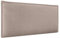 DHOME Plain Natural Leinen Kopfteil mit Einfassung gepolstertes Kopfteil Bett Modernes Schlafzimmer TOP Trending (Erde, 90cm (Betten 70/80/90))