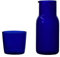 SHAPOKY de de té de vidrio de color transparente simple resistente al de jugo jarra de té botella de agua -azul