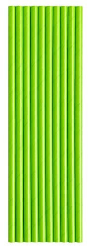 25 cannucce biodegradabili in cartone da 20 cm di colore verde. Monouso, ecologico e compostabile. Canne di carta biodegradabile verde. Per tutti i tipi di eventi.
