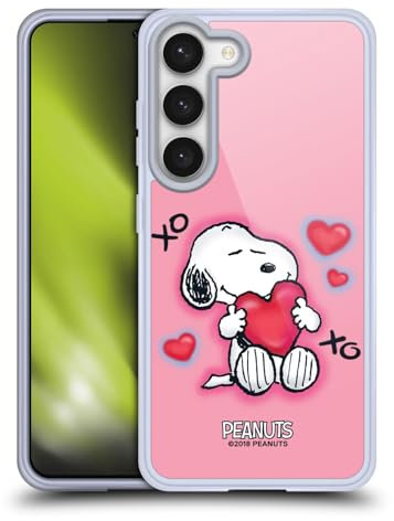 Head Case Designs Offizielle Peanuts XOXO Snoopy Plankenweg-Spritzpistole Soft Gel Handyhülle Hülle kompatibel mit Samsung Galaxy S23 5G