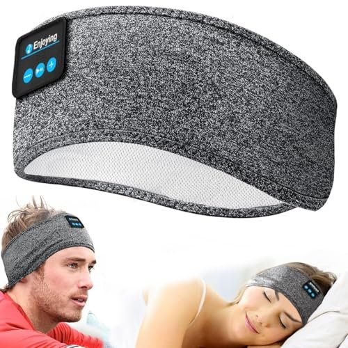 Headband Headphones – Wireless Sport and Sleep Headphones Headband – Sweatproof Music Bluetooth Headband - Comfortable Soft Sleeping Headphones – Cool Gadgets for Men Women – Universal Fit