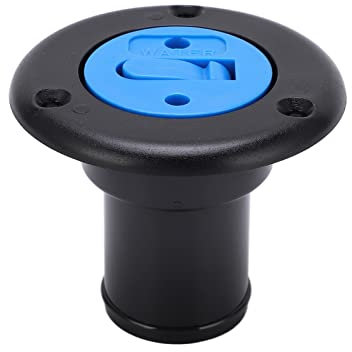 KIMISS Deck Wassereinfülldeckel Wassereinfüllluke Bootswassereinfüllstutzen Yachtbeschläge ABS Deckwassereinfülldeckel Einfüllluke Einlass für Marineboot Yacht Rv (ABS schwarz)