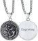 FaithHeart Christophorus Anhänger für Herren Mann, Heiliger Christophorus Halskette für Autofahrer, Personalisierter Amulett mit Runder Anhänger für Weihnachten Geburtstag