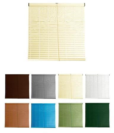 JARDIN202 - Persiana de PVC Alicantina con Polea Metálica | Persiana Enrollable | Estor Enrollable para Ventanas, Puertas, Salón y Cocina | 30 x 40 cm (Marfil)