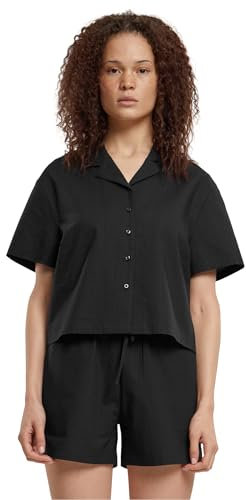 Urban Classics Damen Bluse Ladies Seersucker Shirt, Weite Bluse für Frauen, Kurzarm, erhältlich, Größen XS-5XL