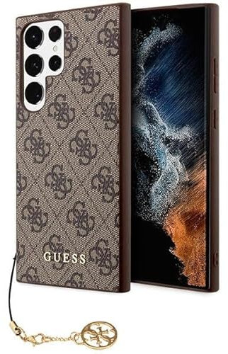 Guess für Samsung Galaxy S24 Ultra Hülle Charm Back Cover Braun