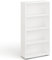 KOMTO Regal 60 cm breit Weiß - Bücherregal mit 4 Ebenen und Höhenverstellbare Regale, Standregal, Aufbewahrungsregal | Bookshelf Lumo 60 x 120 x 24 cm (BxHxT)