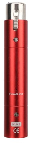 Inline-Mikrofonvorverstärker, Verlustfreie Verstärkung, Dynamischer Aktiver Inline-Mikrofon-Booster-Vorverstärker mit 28 DB Verstärkung, für Dynamische und Passive (Rot)