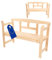 MODO24 Gartenbank aus Holz, Parkbank, Gartenmöbel, Sitzbank, Bank Friesenbank, Holzbank, 2-Sitzer, In- & Outdoor, FSC-Holz, Abmessungen 46x118x78 cm, Farbe: Naturholz