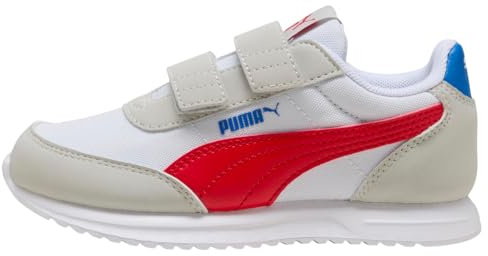PUMA R78 LIGHTWIND V PS Sneaker, COOL Light Gray-Dark Crimson White, 32.5 EU