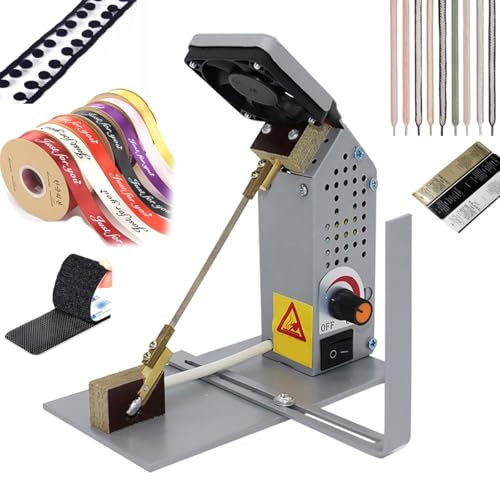 Machine de découpe électro à chaud, avec ventilateur de refroidissement et d'extraction de fumée, température maximale 2000 °C, outil de coupe DIY, pour dentelle/tresse/ruban/bande en nylon/tissu
