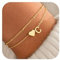 TINGN Armband Gold Damen, Herz Armbänder für Frauen Mädchen 14K Gold Vergoldete Buchstaben C Armband | Teenager Mädchen Geschenke | Geburtstag Geschenke für Frauen Freundin Mama Geschenk
