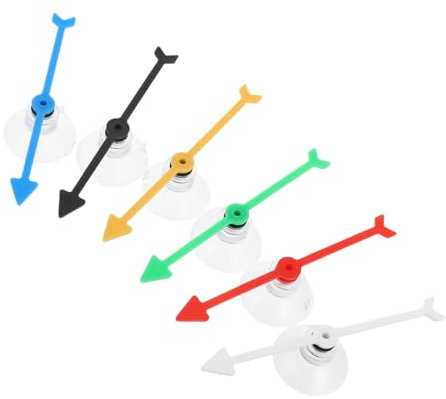 WEKAMOS 6 Stück Pfeilspinner Mit Saugnapf Rotationspfeile Für Brettspiele Partyspiele Und Klassenzimmer Einfach Zu Befestigen Kompakt Für Interaktiven Spielspaß