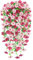 Epaing 2 PCS Artificial Hanging Flowers, UV-Resistant Fake Hanging Trailing Wall Flower Baskets Artificial Plants for Home Garden Yard Patio Wedding Outdoor Indoor Decor(Rose Pink)