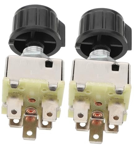 Garneck 2 Stück Drehschalter für Auto Klimaanlage Gebläseschalter mit Stufiger Geschwindigkeitsregelung Langlebiger Kompatibel mit Verschiedenen Fahrzeugmodellen