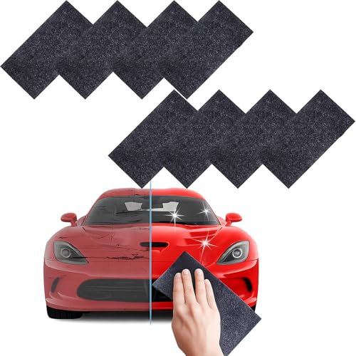 EHIOG 8 STK Auto Kratzer Entferner Nano Sparkle Tuch, Kratzer Reparatur für Autos, Nano-technologisch zur Entfernt Effektiv Autokratzer, Wasserflecken & Farbreste