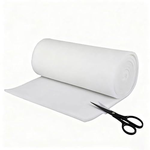 GQZJY Ouate filtrante Aquarium 5mm/10mm/20mm - Mousse de Filtration Polissage Eau - Média Filtre Mécanique pour Climatisation Gainable 1 mètre de Large(Size:1x1m/39.37x39.37in,Color:10mm)