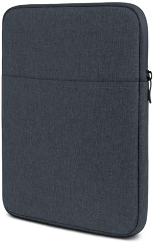 moex Tablet Hülle für Samsung Galaxy Tab S10 Lite Tasche mit Reißverschluss und Fach für Zubehör, Nylon Stoff Sleeve weich Gepolstert, Schutzhülle Minimalistisch Dash Case, Anthrazit