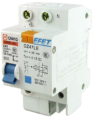 DZ47LE Unipolaire Miniature ELCB - Professionnel Disjoncteur de fuite 40A