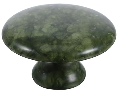 Artibetter Ergonomisches Massagewerkzeug aus Echtem Jade mit Pilzkopf Massagefelsen zur Gesichtspflege und Entspannung für Spa Massagen und Hautmodellierung