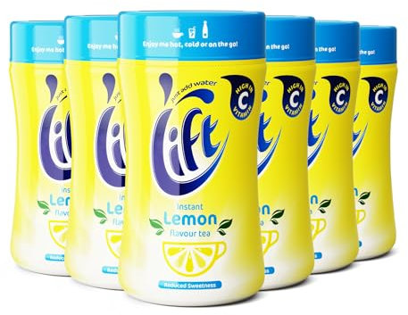 Lift Instant Lemon Tea with Reduced Sweetness, 6 Jars of 165g (Total 990g - Approx 138 Servings)