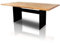 Esstisch Manhattan Black Nussbaum amerik. massiv 180 x 90 cm, Designer Tisch Massivholz mit Rohstahl Tischgestell, Holztisch Metall Stahl, Premium Esstisch, Design Esstisch Exklusiv!