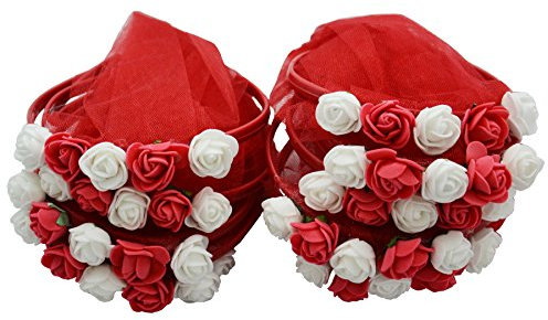 OZYOL 10 Stück Haarreifen Haarschmuck Brautschmuck - Kina Polterabend Tac Nedime Taci Henna Abend Brautjungfer Kranz Gecesi Nikah Söz (Rot)