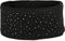 styleBREAKER Damen Stirnband mit Strasssteinen und weichem Fleece-Innenfutter, Feinstrick Haarband, warmes Headband 04026003, Farbe:Schwarz
