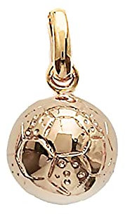 NKlaus Original Ketten Anhänger vergoldet Fußball Ball 10mm 5113
