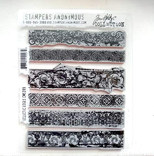 Stampers Anonymous Cling RBBR Stempelset Eclectic Edges 17,8 x 21,6 cm