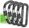 Brotree Small Carabiner Clips Mini Locking Carabiner - 6cm Aluminum D-Ring