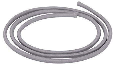 Trimming Shop 4 mm breite Bungee-Seil-Gummiseil, dehnbarer Gurt, runde elastische Schnur zum Nähen, Kajaks, DIY Bastelprojekte, Rucksack, Zeltstangen (grau, 5 m)
