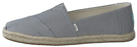 TOMS Alpargata Rope, Mocassino basso Donna, Grigio, 35.5 EU