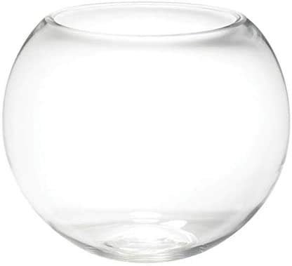 Floralcraft Fish Bowl Vases for Wedding, Decoration, Flowers Hand Made Clear Glass (30cm)