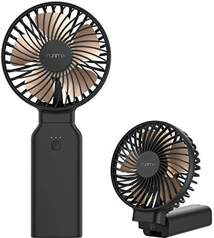 OUTXE Funme Handventilator, 10000 mAh, Schreibtischventilator, tragbarer Akku, Reiseventilator, leistungsstarker Luftstrom, hält 9-53 Stunden für Reisen, Camping und Outdoor-Aktivitäten