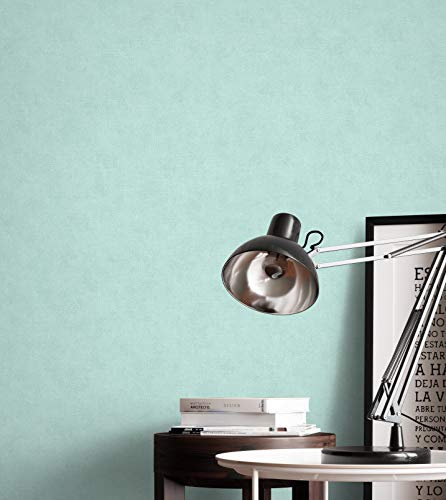 NEWROOM Tapete Grün Vliestapete Unifarbe - Einfarbig Uni Struktur Modern inkl. Tapezier-Ratgeber