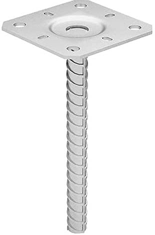 Calcestruzzo in PPS zincato in base supporto piede per gazebo Pergola Stand Off (100 x 100mm)