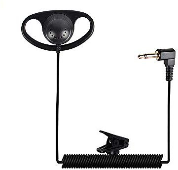 HYS Ohrhörer Hörmuschel 3,5 mm Halteclip höre nur zu D-förmige Kopfhörer Security Headset für Funkgerät