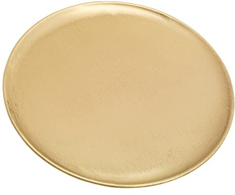 NKlaus Kerzenteller rund Ø21cm Modern Messing Gold Untersetzer Dekoration Stumpenkerze 10574