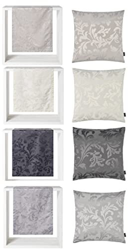 Proflax Kissenhülle Tischläufer Tischdecke Mitteldecke in verschiedenen Größen und 4 Farben (Kissenhülle 50x50 cm, Grey)