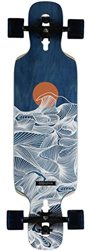 DB Longboards Vantage V3 Skateboard, komplett montiert, 91,4 x 22,9 cm, 7-lagiges Ahornholz-Deck mit 69 mm Rädern, unterstützt bis zu 125 kg für surf-ähnliches Schnitzen, Modell 2022