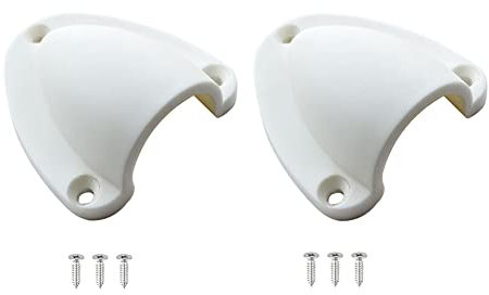 Berfi Life 2 Stück Marine Draht-Kabel-Lüftungsabdeckung mit 6 Schrauben, Kunststoff-Klapphülle für Boot, Yacht