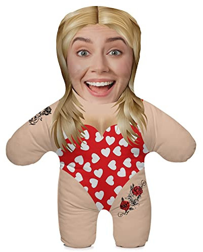 Ferocity Kissen mit eigenem Foto Personalisiertes Lustiges Fotogeschenk mit eigenem Gesicht Bedruckt 45 cm Hoch zum 18 Geburtstag Junggesellinnenparty Motiv Heart Swimsuit [091]