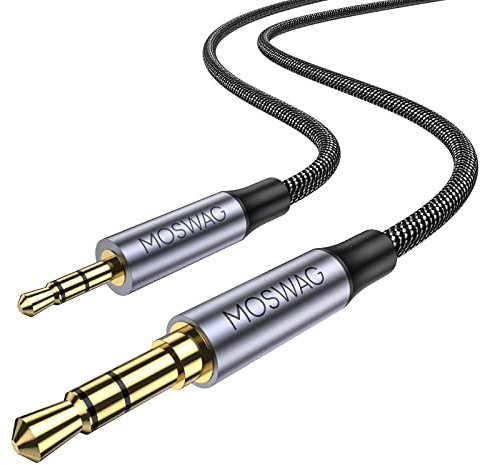 MOSWAG Câble Jack Stéréo de Rechange 3,5 mm à 2,5 mm Mâle, Compatible avec Le Casque à Réduction de Bruit QuietComfort QC45 QC35II QC35 QC25 de Bose 700, Les écouteurs Bluetooth E55BT E65BTNC
