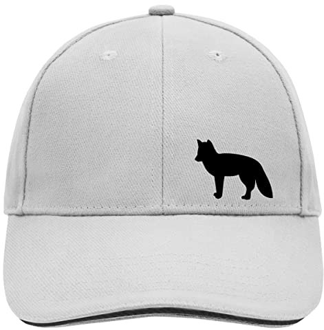 Huuraa Baseball Cap Fuchs Silhouette Geschenk Dark Grey/White Fuchs Geschenkidee