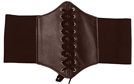 SJBAUTYO 1 Stücke Frauen Tied Waspie Gürtel,Breiter Schnürgürtel für Damen,Kann zu Kleidern, Jacken, Pullovern, Hemden getragen werden,Braun