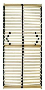 Sportyglee Lattenrost 120x190 cm Deutsche Markenqualität mit Mittelgurt und 10 Härtegradschiebern (120 x 190 cm)