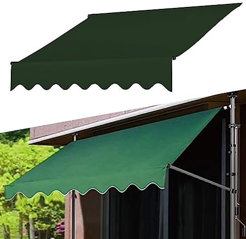 TRUNXUCL Tela de Repuesto para Toldo, Tela de Repuesto para Toldo de Patio Retráctil, Tela Impermeable para Toldo de Lona, para Ventanas, Balcón, Patio (Color : Green, Size : 2M/78.7IN)