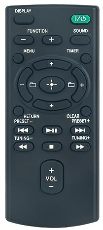 VINABTY RM-AMU197 Télécommande remplacée Convient pour Sony RMAMU197 Hi-FI Systems 149274511 CMT-X5CD CMT-X5CDB CMT-X7CD CMT-X7CDB CMTX5CD CMTX7CD CMTX7CDB MTX5CDB