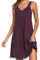Uniexcosm Camisón de Mujer Algodon Camisones Mujer Sexy sin Manga Camisón con Tirantes Antideslizantes Cuello en V Ropa de Dormir Vestido Ligero y Suave para Hogar Fucsia Oscuro XL